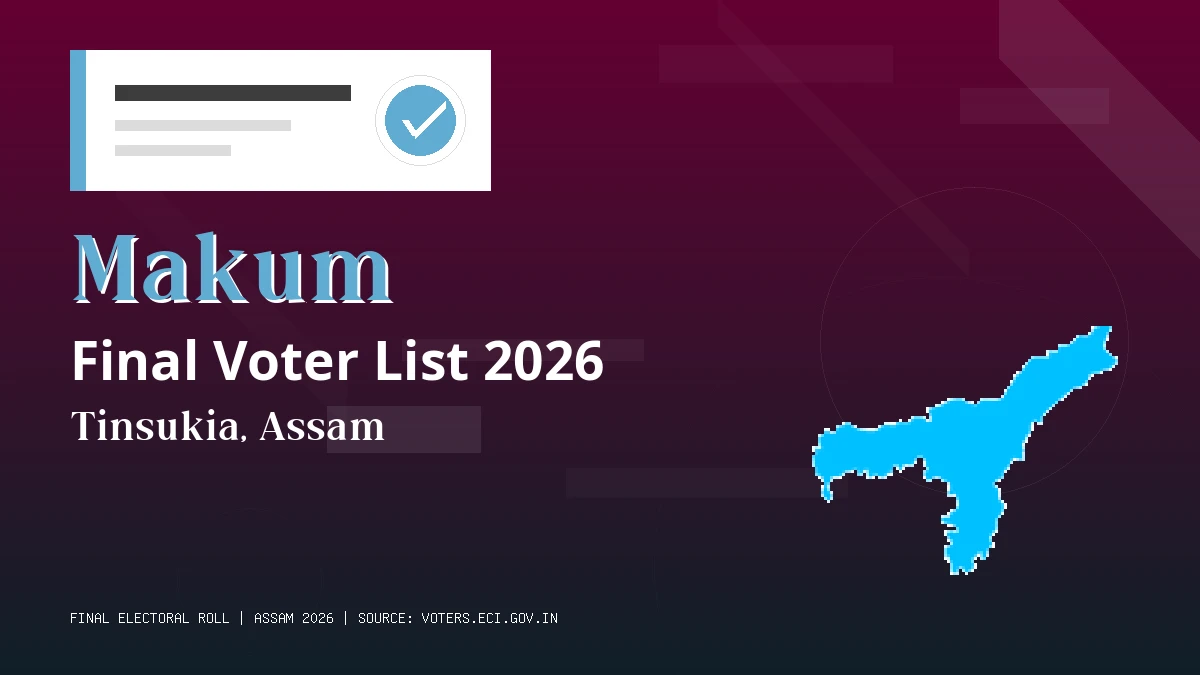 Makum Final Voter List 2026 Assam