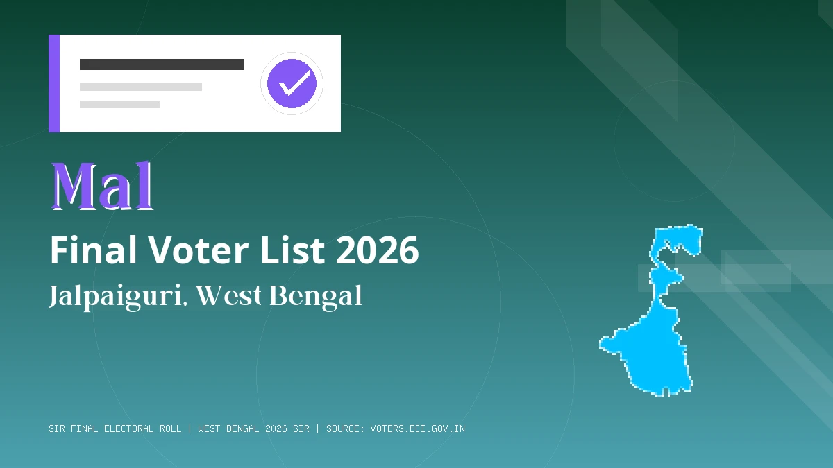 Mal Final Voter List 2026 West Bengal