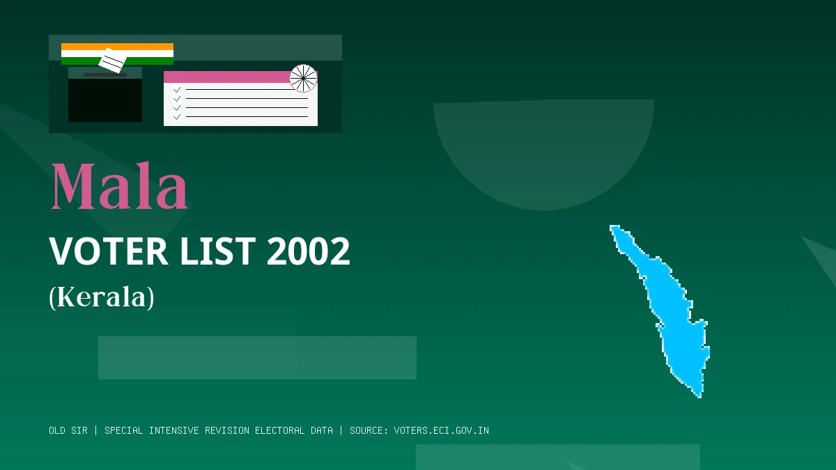 Mala Voter List 2002 PDF Download Kerala