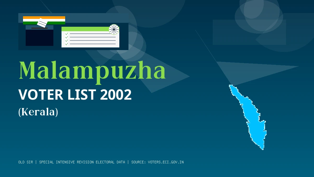 Malampuzha Voter List 2002 PDF Download Kerala