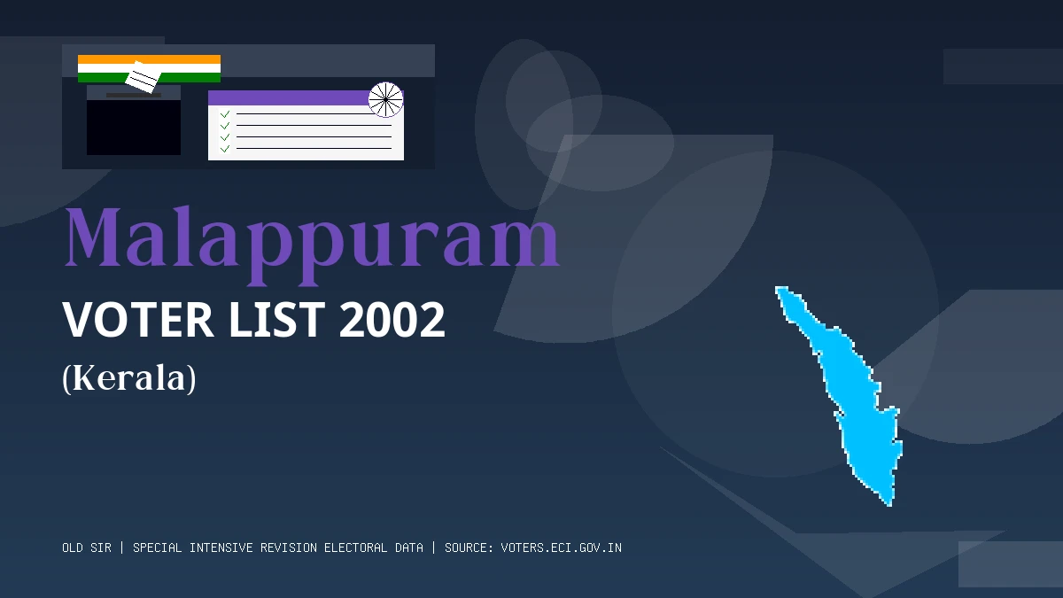 Malappuram Voter List 2002 PDF Download Kerala