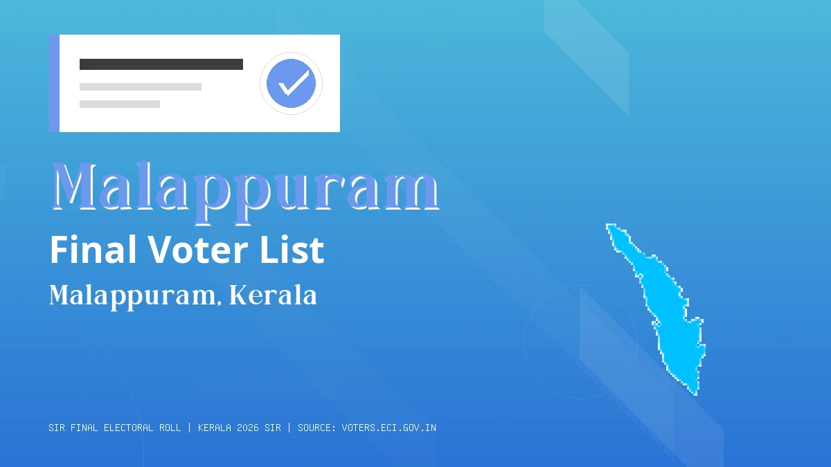 Malappuram Final Voter List Kerala