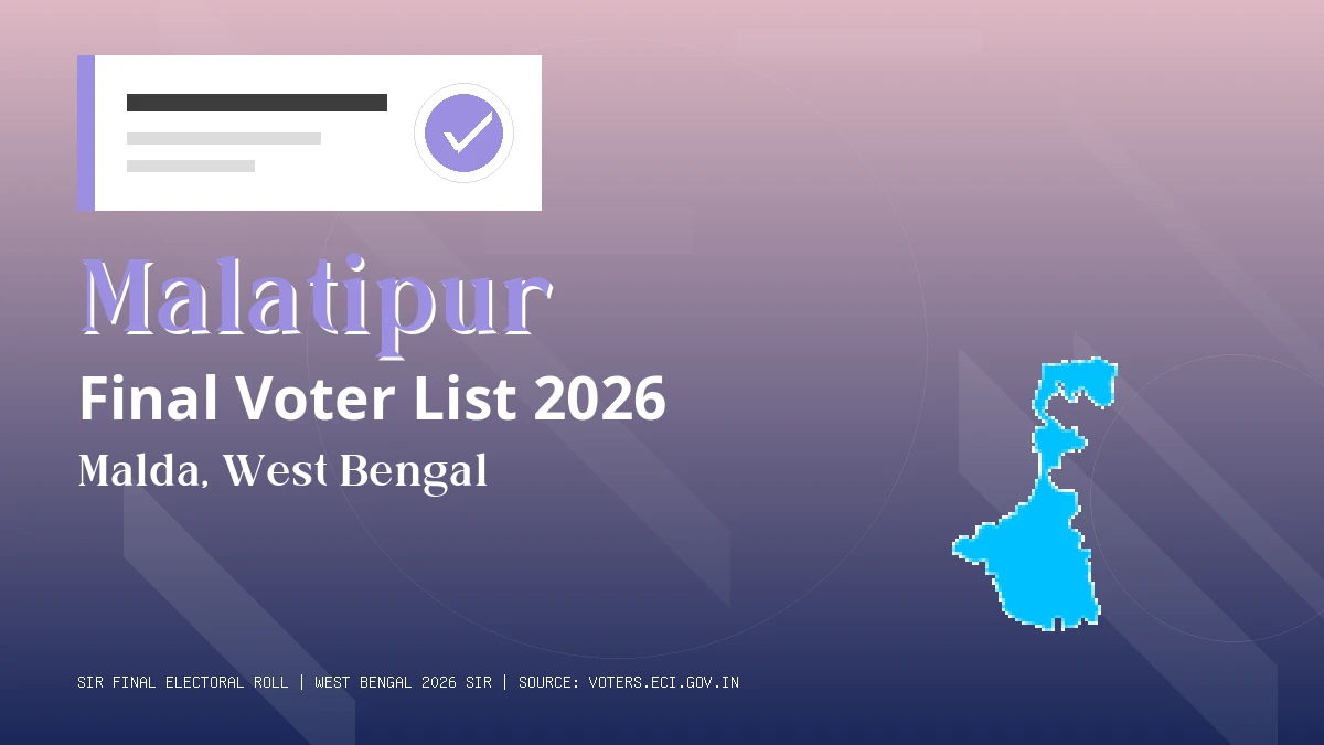 Malatipur Final Voter List 2026 West Bengal