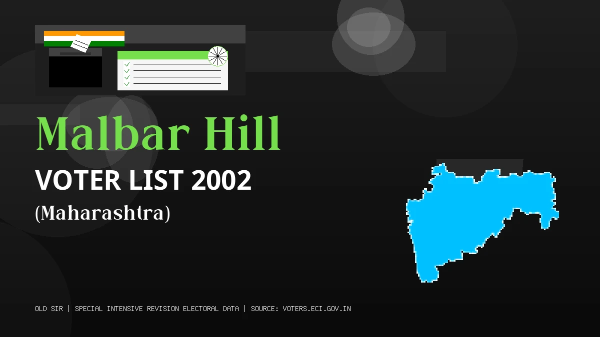 Malbar Hill Voter List 2002 PDF Download Maharashtra