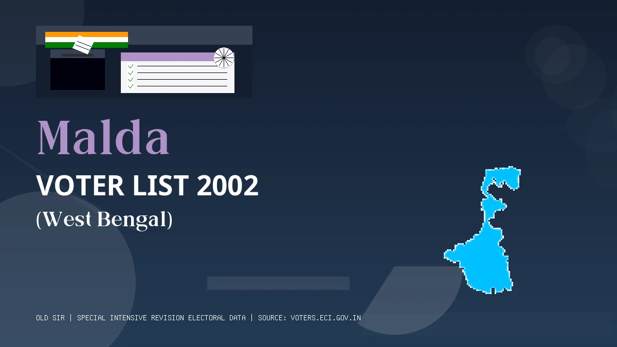 Malda Voter List 2002 PDF Download West Bengal