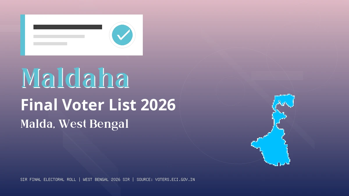 Maldaha Final Voter List 2026 West Bengal