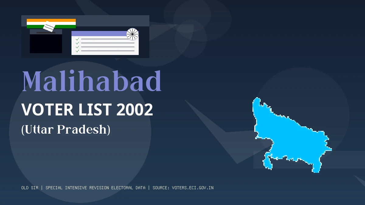 Malihabad Voter List 2002 PDF Download Uttar Pradesh