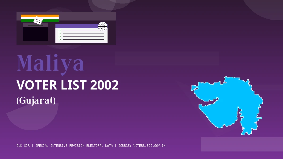 Maliya Voter List 2002 PDF Download Gujarat