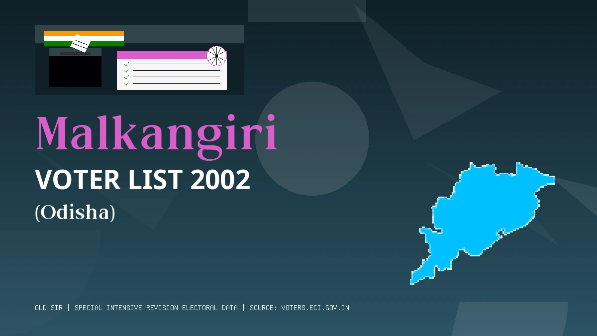 Malkangiri Voter List 2002 PDF Download Odisha