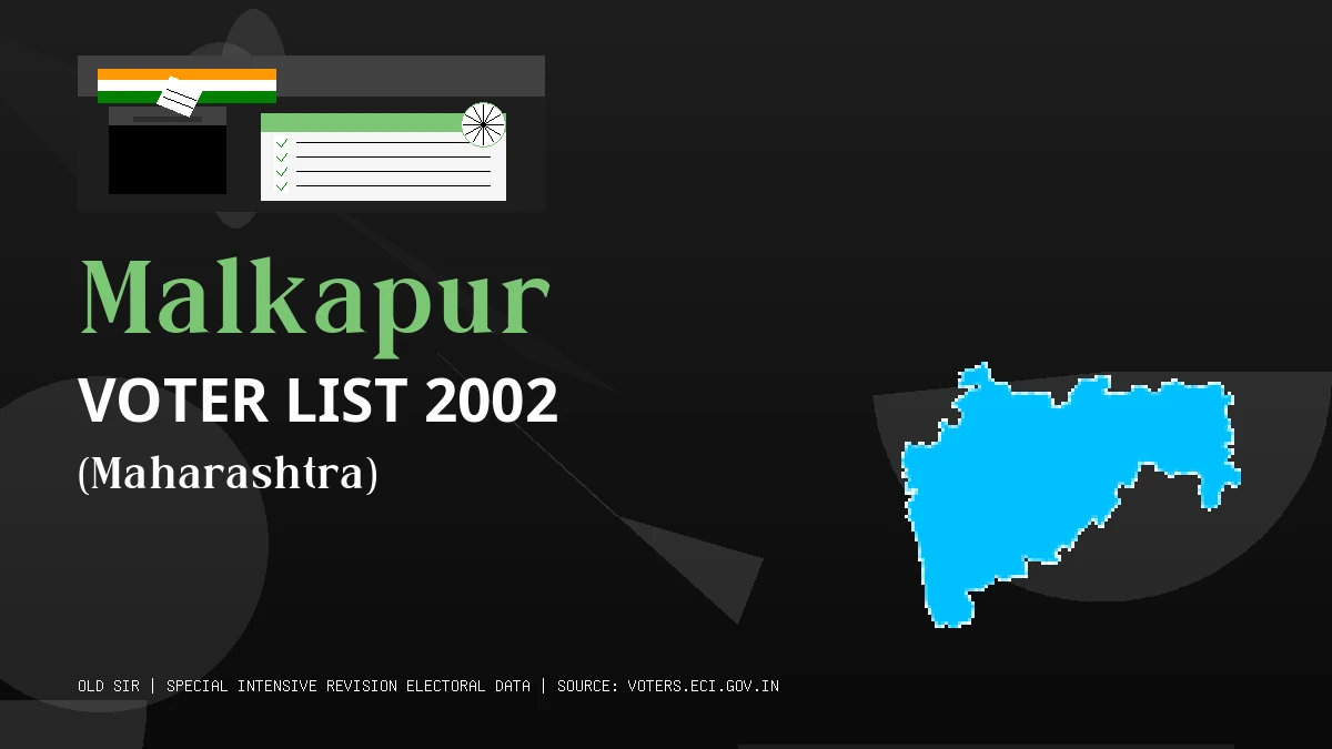 Malkapur Voter List 2002 PDF Download Maharashtra