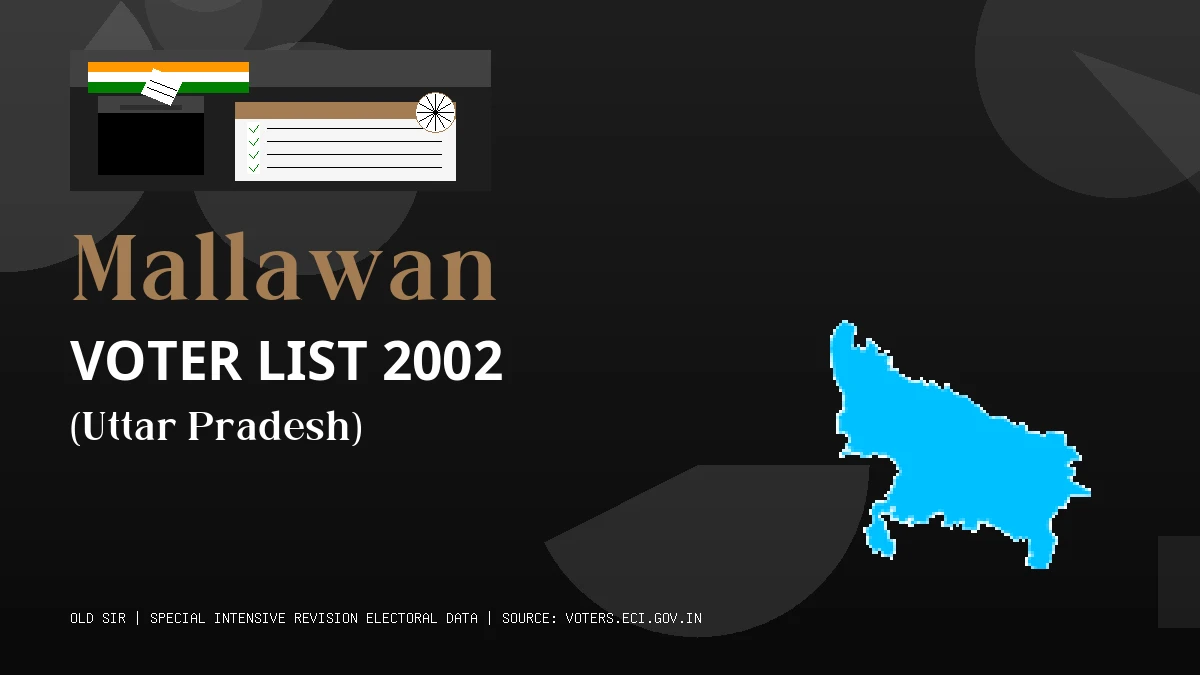 Mallawan Voter List 2002 PDF Download Uttar Pradesh