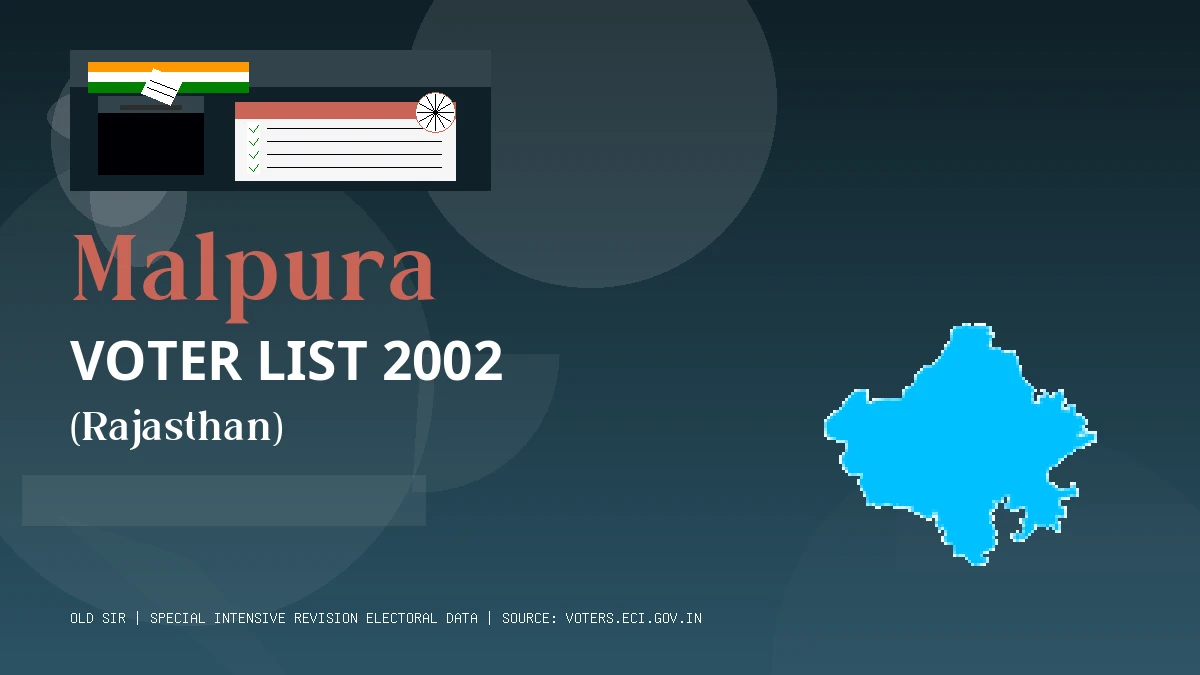 Malpura Voter List 2002 PDF Download Rajasthan