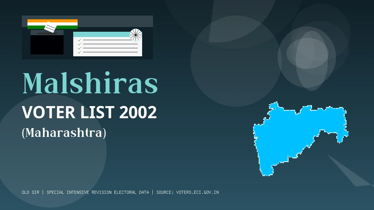 Malshiras Voter List 2002 PDF Download Maharashtra