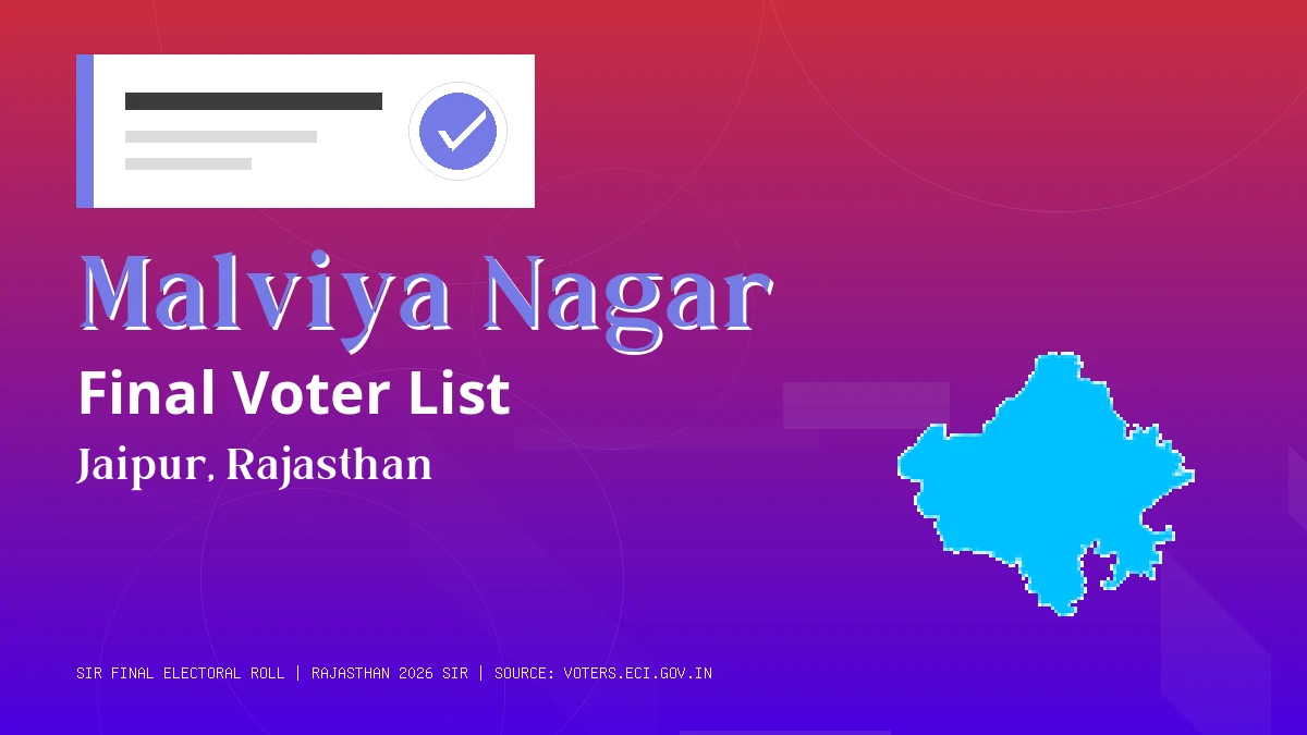 Malviya Nagar Final Voter List Rajasthan