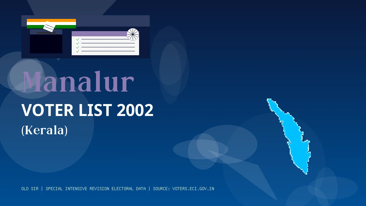 Manalur Voter List 2002 PDF Download Kerala