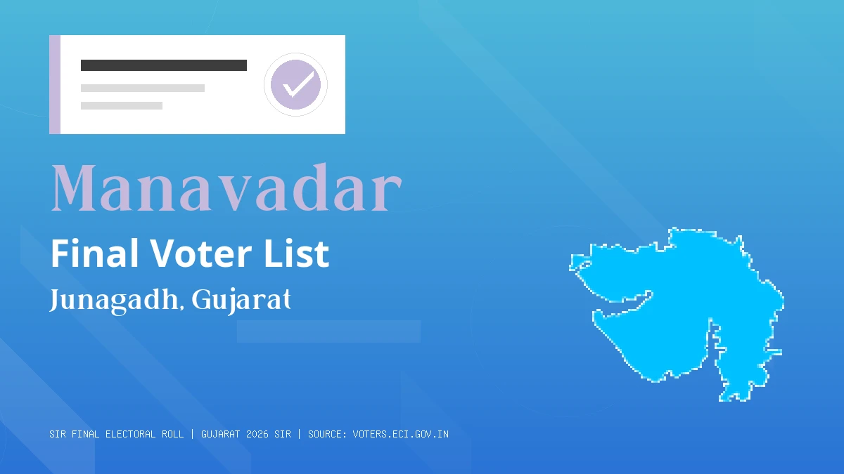 Manavadar Final Voter List Gujarat