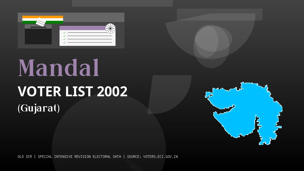 Mandal Voter List 2002 PDF Download Gujarat