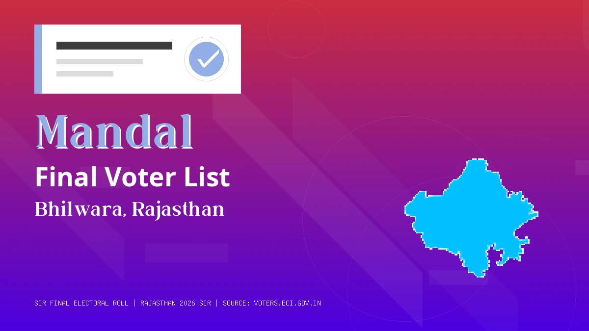 Mandal Final Voter List Rajasthan