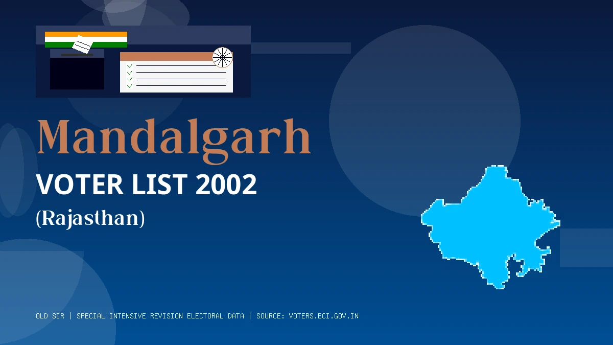 Mandalgarh Voter List 2002 PDF Download Rajasthan