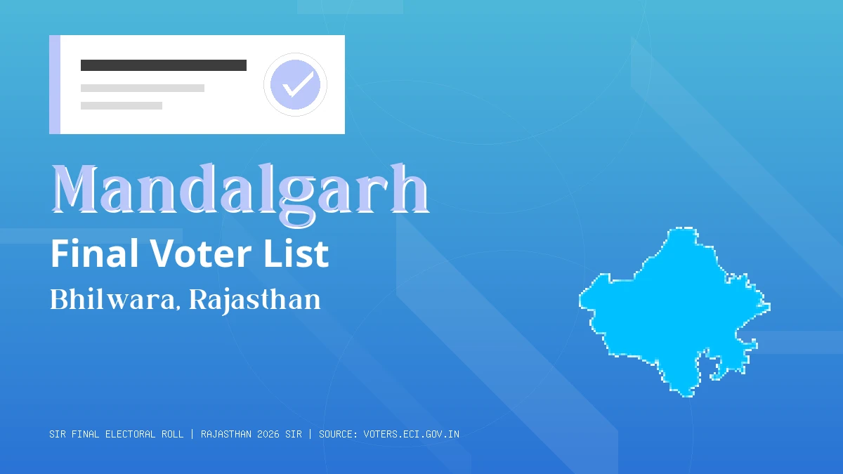 Mandalgarh Final Voter List Rajasthan