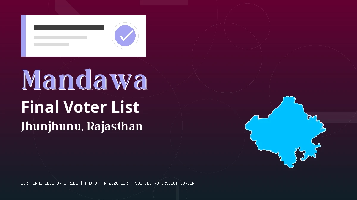 Mandawa Final Voter List Rajasthan