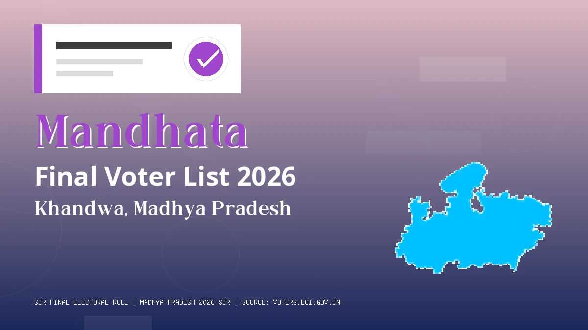 Mandhata Final Voter List 2026 Madhya Pradesh