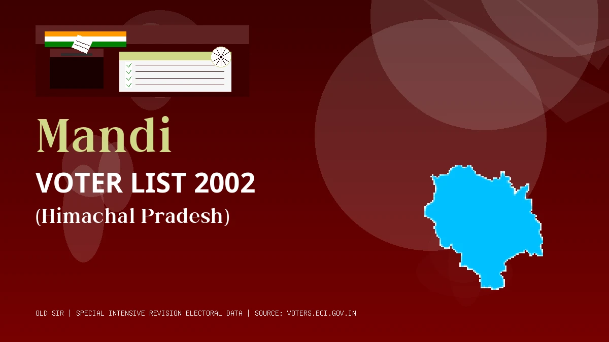 Mandi Voter List 2002 PDF Download Himachal Pradesh