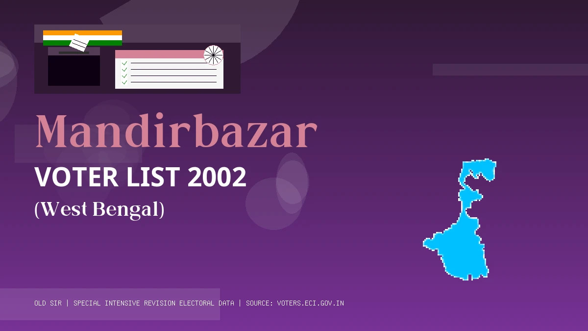Mandirbazar Voter List 2002 PDF Download West Bengal