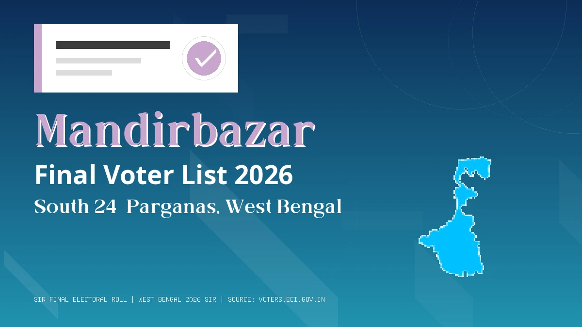 Mandirbazar Final Voter List 2026 West Bengal