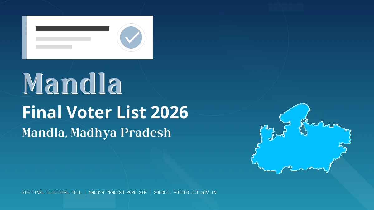 Mandla Final Voter List 2026 Madhya Pradesh