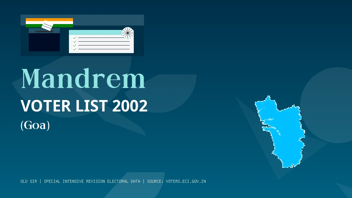Mandrem Voter List 2002 PDF Download Goa