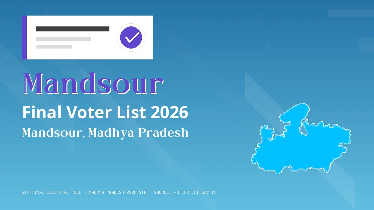 Mandsour Final Voter List 2026 Madhya Pradesh