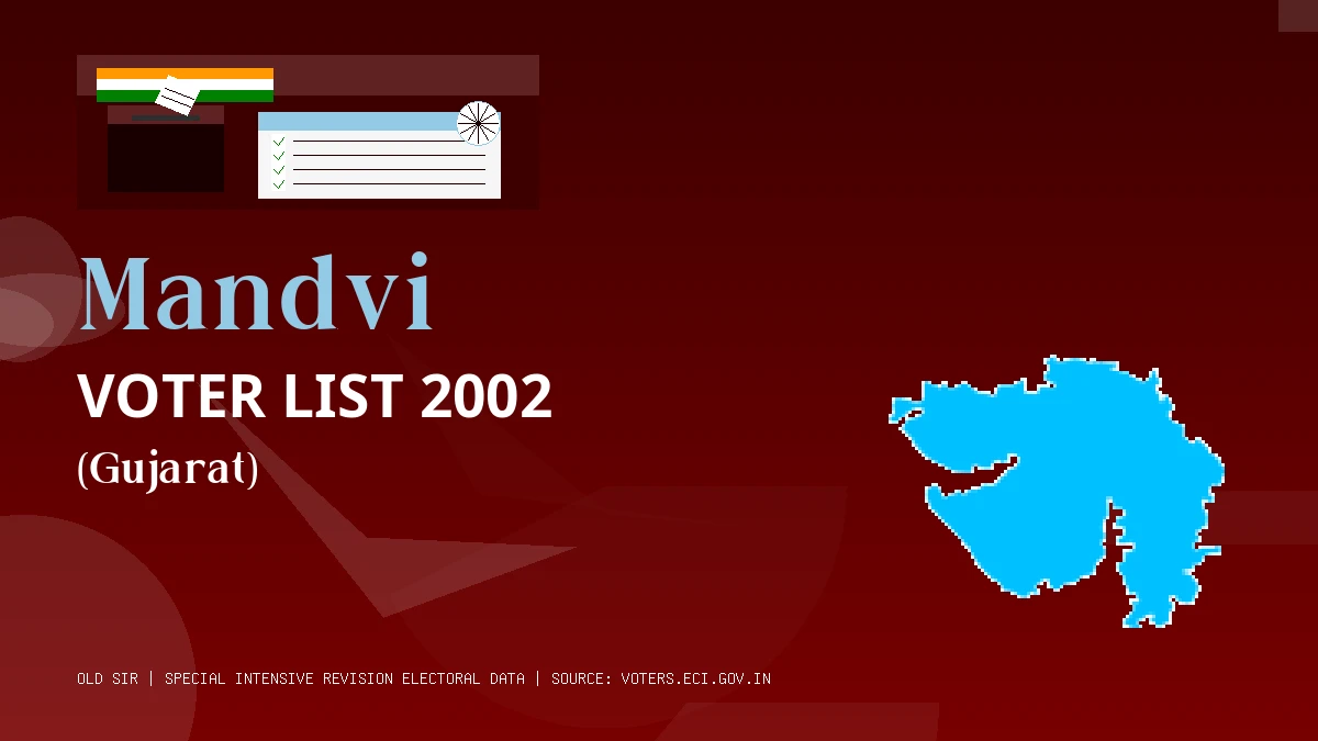 Mandvi Voter List 2002 PDF Download Gujarat