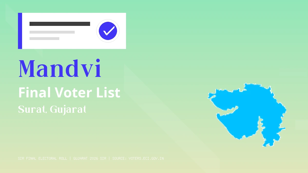 Mandvi Final Voter List Gujarat