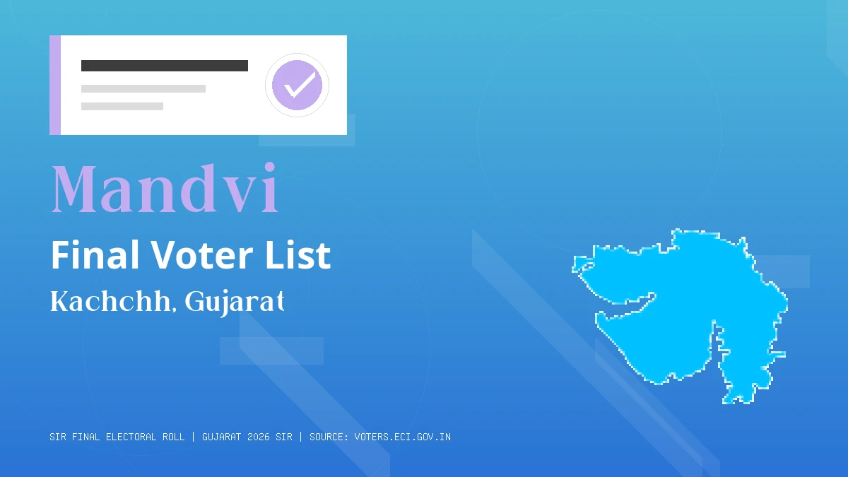 Mandvi Final Voter List Gujarat