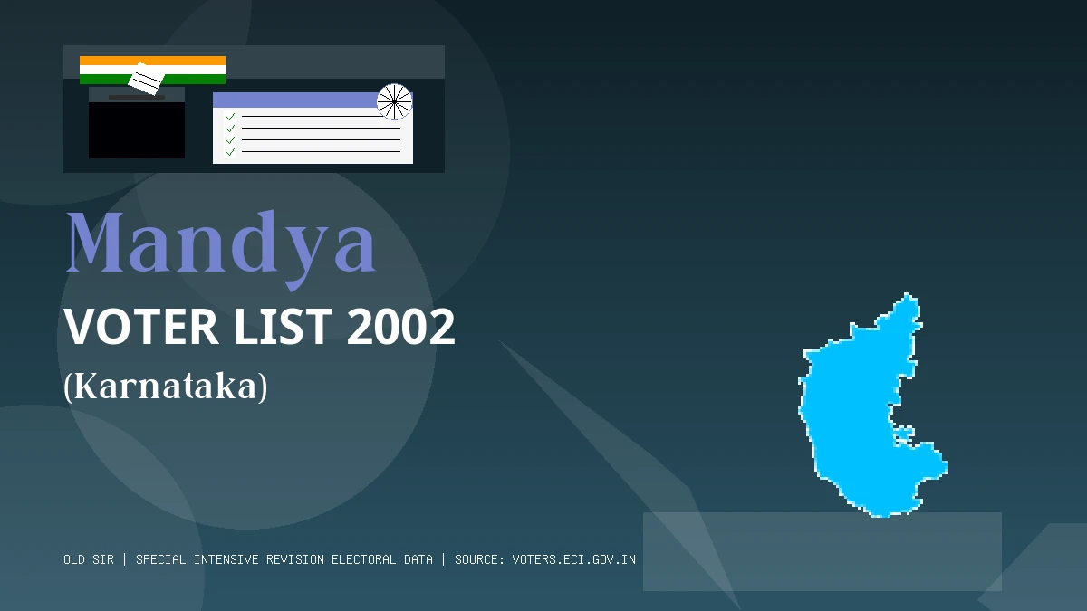 Mandya Voter List 2002 PDF Download Karnataka
