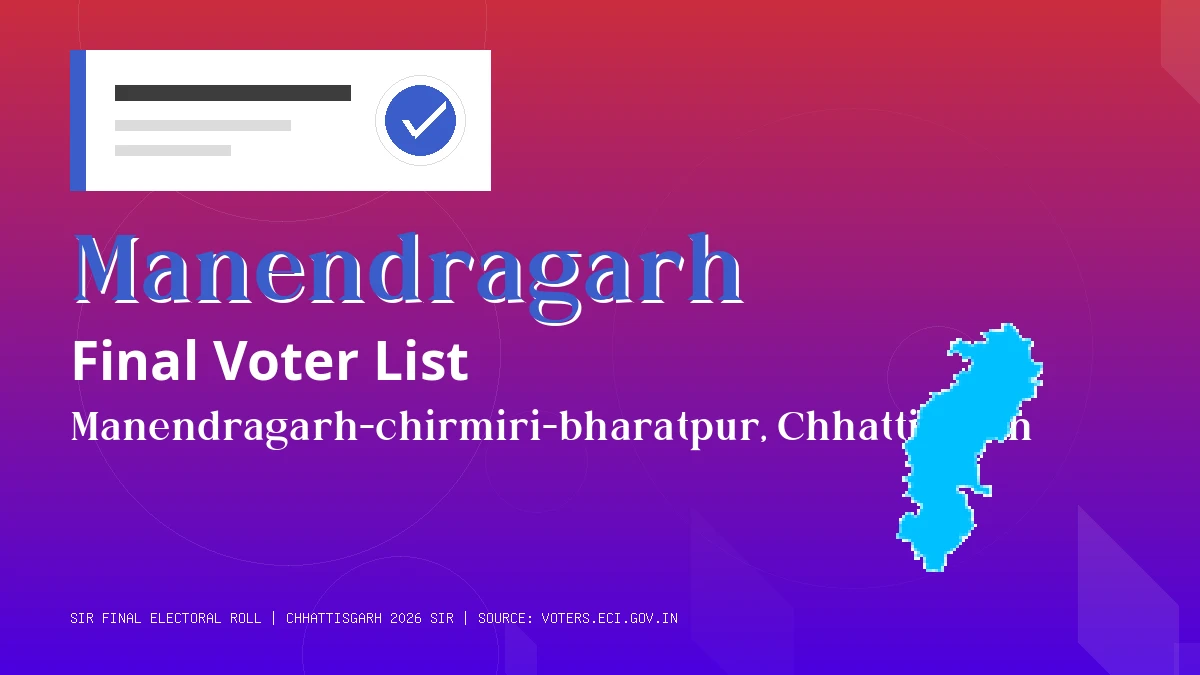 Manendragarh Final Voter List Chhattisgarh