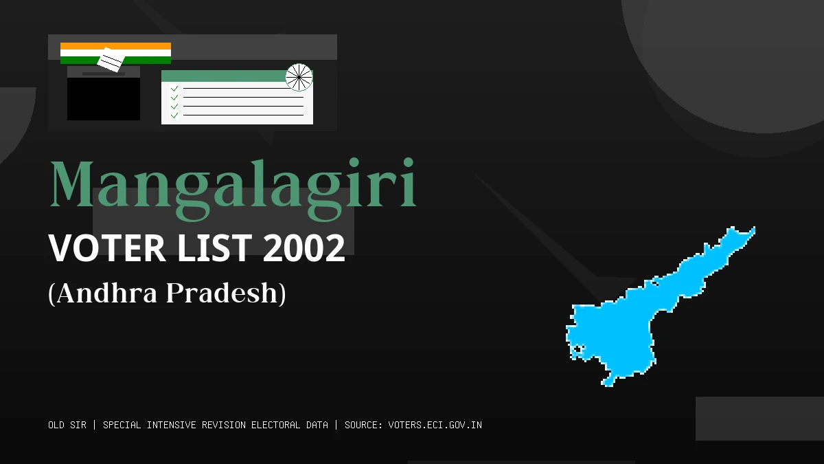 Mangalagiri Voter List 2002 PDF Download Andhra Pradesh