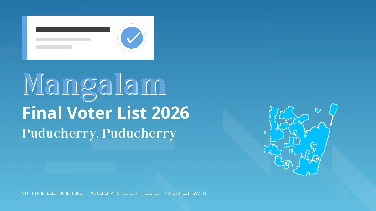 Mangalam Final Voter List 2026 Puducherry