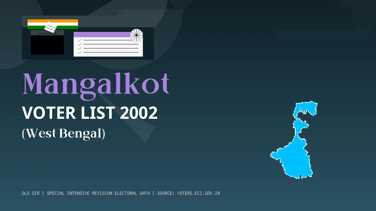 Mangalkot Voter List 2002 PDF Download West Bengal