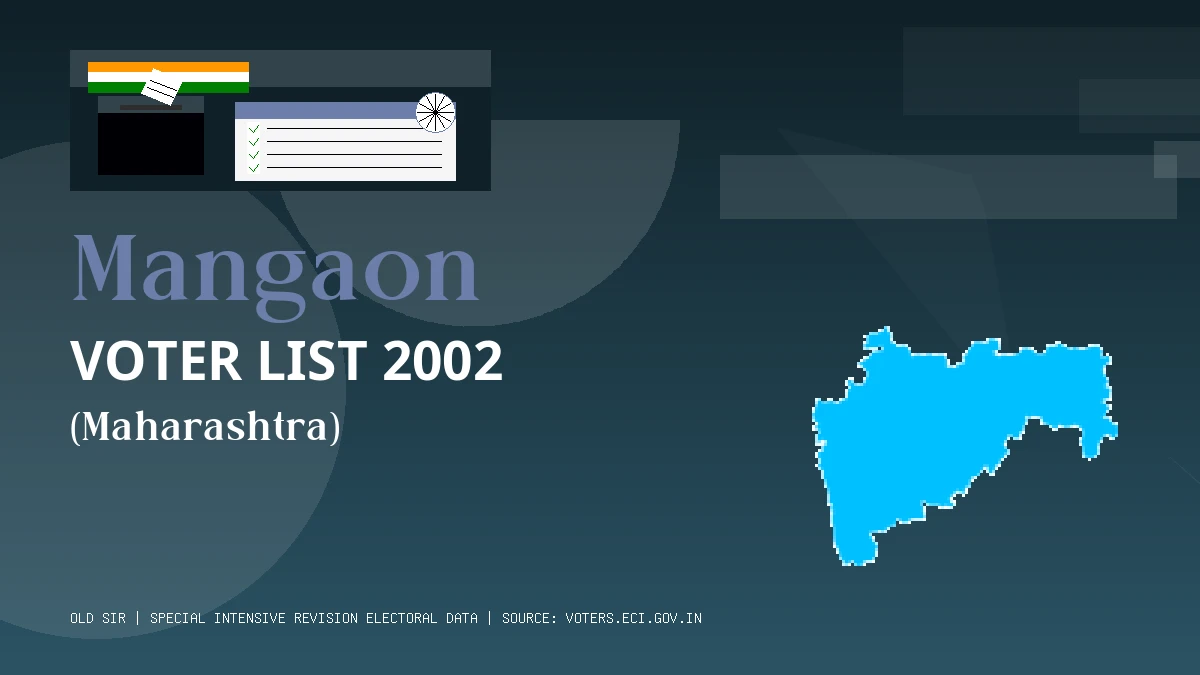Mangaon Voter List 2002 PDF Download Maharashtra