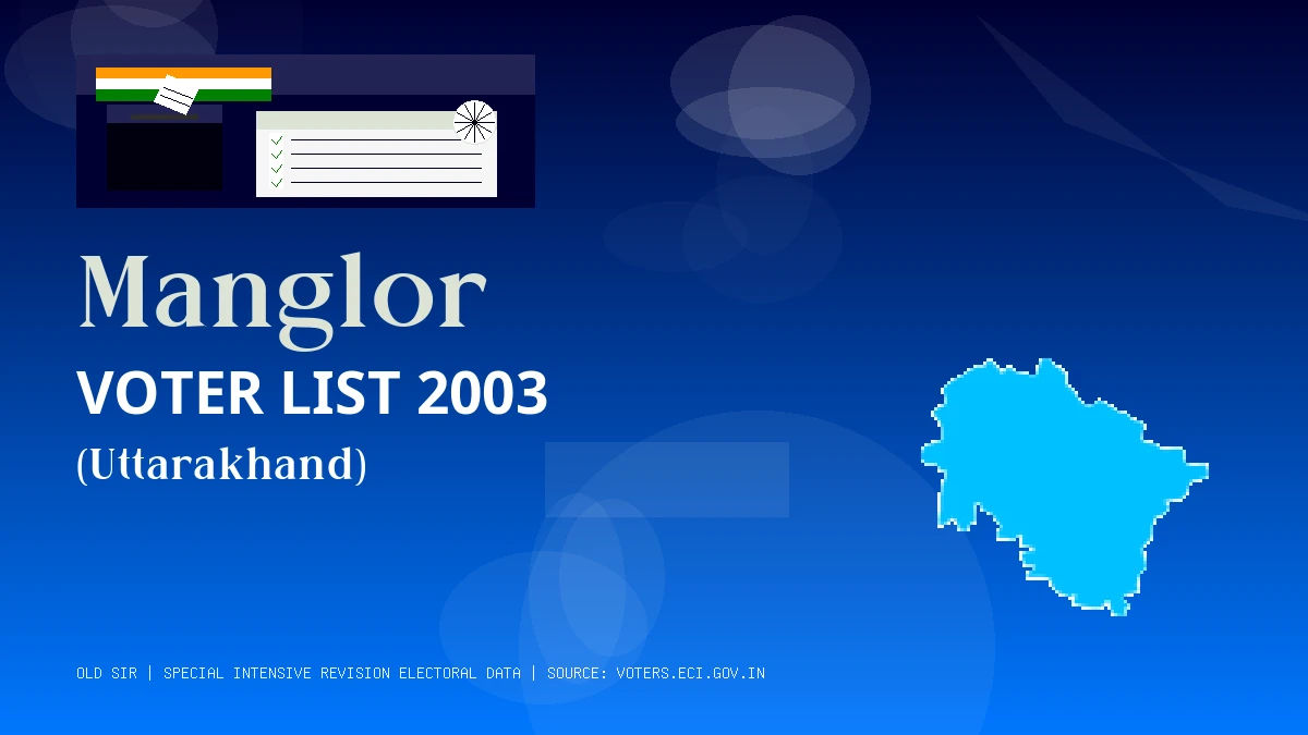 Manglor Voter List 2003 PDF Download Uttarakhand