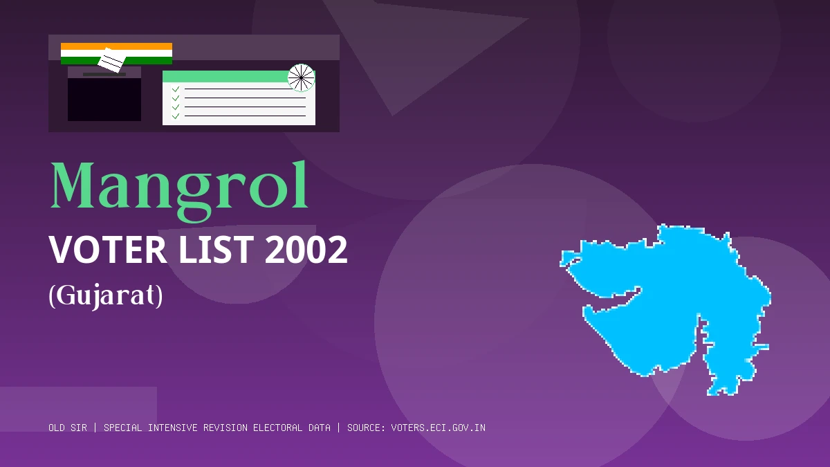Mangrol Voter List 2002 PDF Download Gujarat