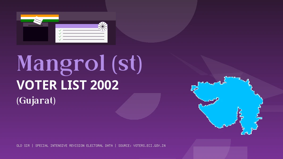 Mangrol (st) Voter List 2002 PDF Download Gujarat