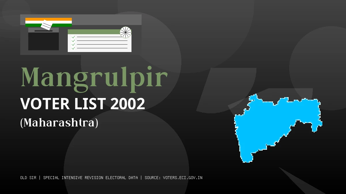 Mangrulpir Voter List 2002 PDF Download Maharashtra