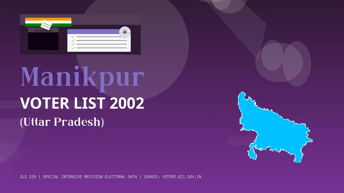 Manikpur Voter List 2002 PDF Download Uttar Pradesh