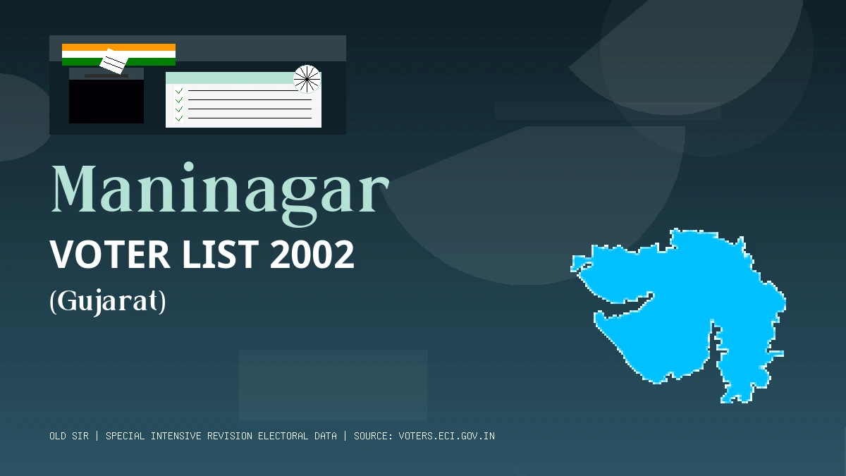 Maninagar Voter List 2002 PDF Download Gujarat