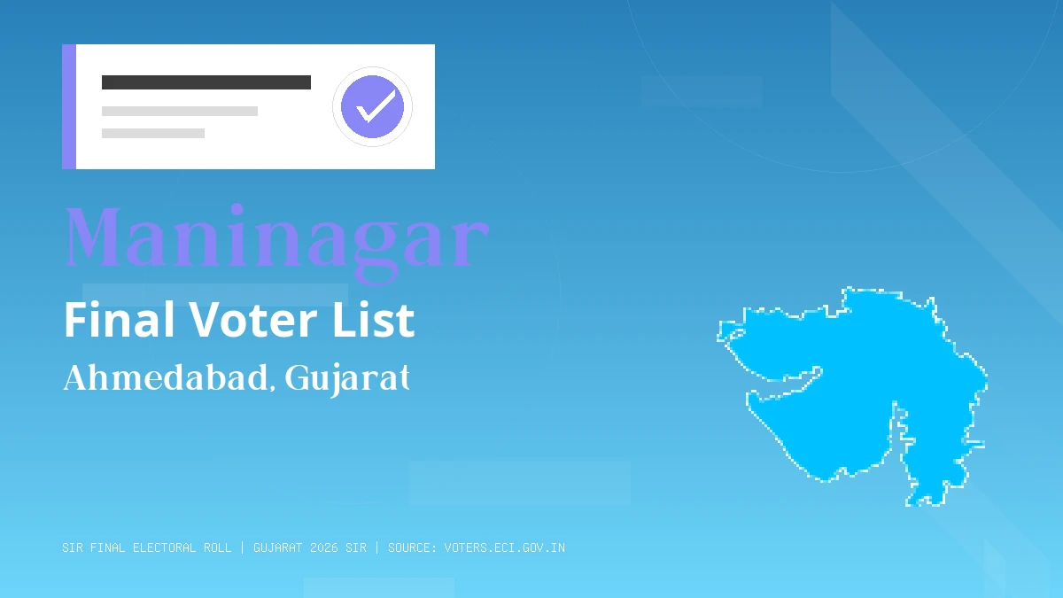 Maninagar Final Voter List Gujarat