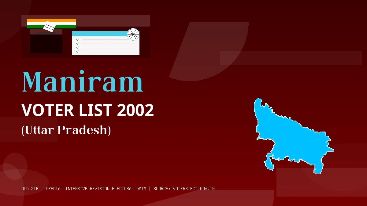 Maniram Voter List 2002 PDF Download Uttar Pradesh