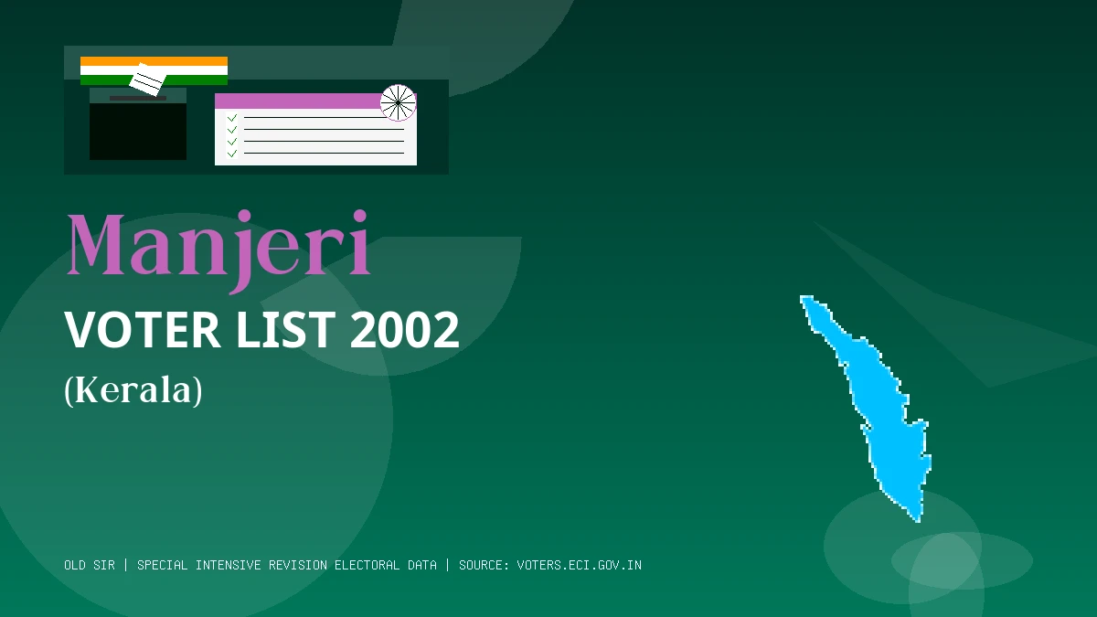 Manjeri Voter List 2002 PDF Download Kerala